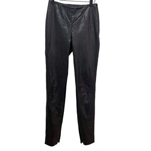Danier Black Leather Mixed Media Skinny Pants Size 2